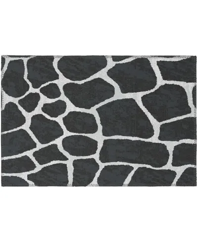 D Style Mali Ml4 1'8" X 2'6" Area Rug In Midnight