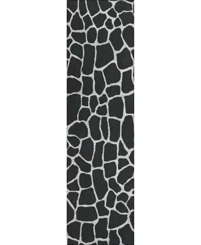 D Style Mali Ml4 2'3" X 12' Runner Area Rug In Midnight