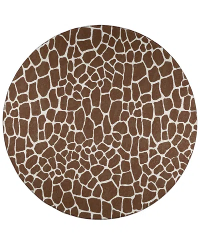 D Style Mali Ml4 6' X 6' Round Area Rug In Chocolate