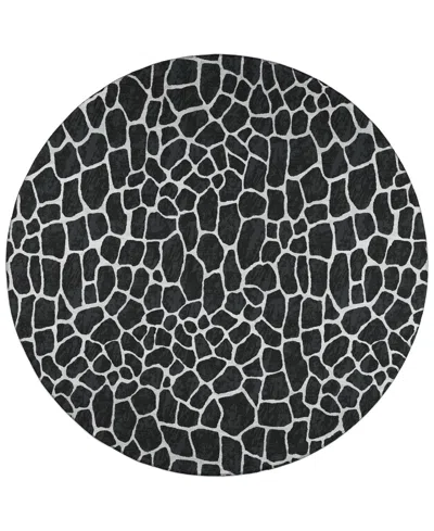 D Style Mali Ml4 6' X 6' Round Area Rug In Midnight