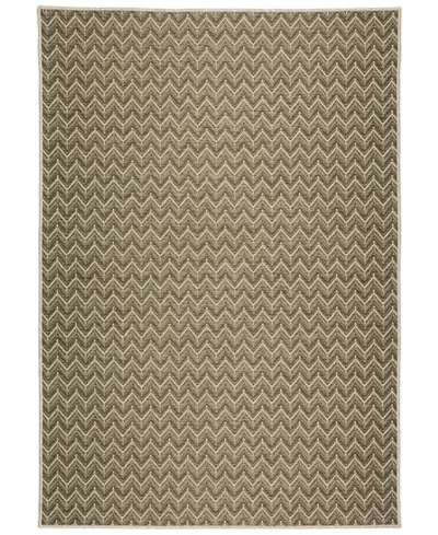 D Style Nusa Outdoor Nsa1 2'3" X 7'5" Runner Area Rug In Gray