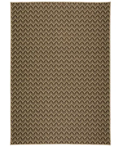 D Style Nusa Outdoor Nsa1 8' X 8' Round Area Rug In Chocolate