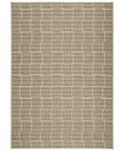 D Style Nusa Outdoor Nsa10 1'8" X 2'6" Area Rug In Gray