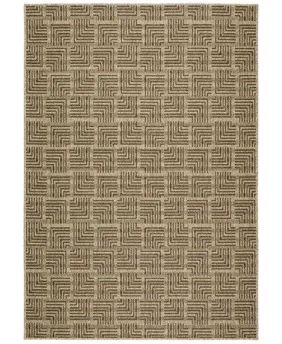 D Style Nusa Outdoor Nsa10 5'1" X 7'5" Area Rug In Chocolate