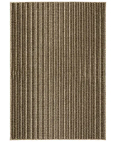 D Style Nusa Outdoor Nsa2 2'3" X 7'5" Runner Area Rug In Chocolate