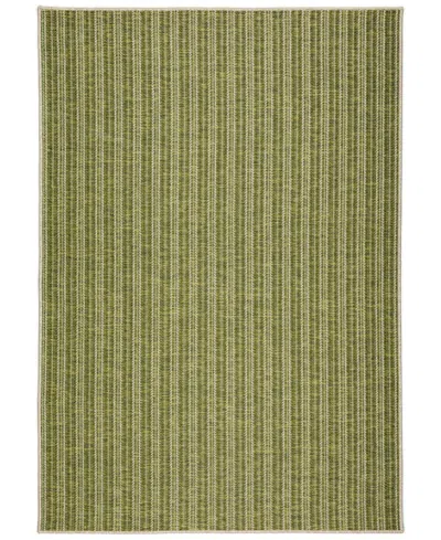 D Style Nusa Outdoor Nsa2 2'3" X 7'5" Runner Area Rug In Lime