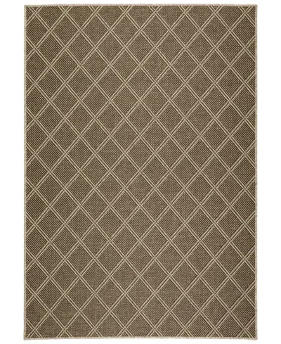 D Style Nusa Outdoor Nsa3 3' X 5' Area Rug In Chocolate
