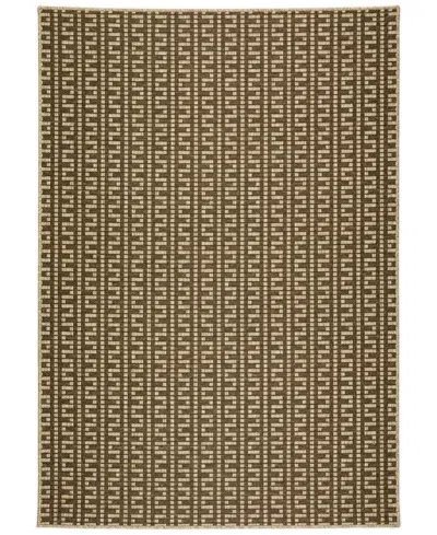 D Style Nusa Outdoor Nsa9 2'3" X 7'5" Runner Area Rug In Chocolate