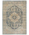 D Style Perga Prg3 Area Rug In Navy