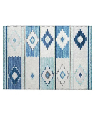 D Style Phoenix Ph1 1'8" X 2'6" Area Rug In Azure