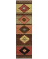 D Style Phoenix Ph1 2'3" X 7'6" Runner Area Rug In Brown