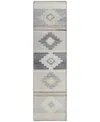 D Style Phoenix Ph1 2'3" X 7'6" Runner Area Rug In Ivory