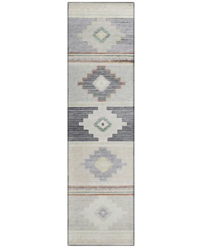 D Style Phoenix Ph1 2'3" X 7'6" Runner Area Rug In Ivory