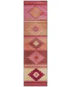D Style Phoenix Ph1 2'3" X 7'6" Runner Area Rug In Rose