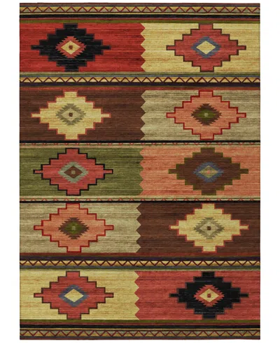 D Style Phoenix Ph1 2'6" X 3'10" Area Rug In Brown