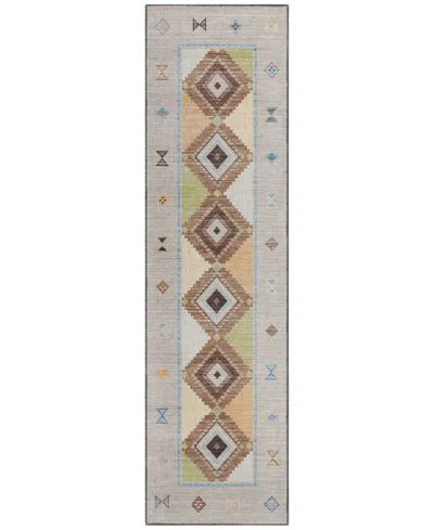 D Style Phoenix Ph2 2'3" X 7'6" Runner Area Rug In Taupe