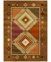 D Style Phoenix Ph2 3' X 5' Area Rug In Walnut