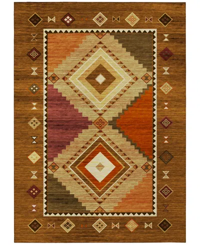 D Style Phoenix Ph2 5' X 7'6" Area Rug In Walnut