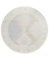 D Style Phoenix Ph2 8' X 8' Round Area Rug In Ivory