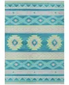 D Style Phoenix Ph3 10' X 14' Area Rug In Teal