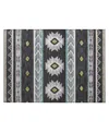 D Style Phoenix Ph3 1'8" X 2'6" Area Rug In Black