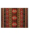 D Style Phoenix Ph3 1'8" X 2'6" Area Rug In Chocolate