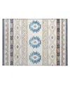 D Style Phoenix Ph3 1'8" X 2'6" Area Rug In Ivory