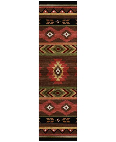 D Style Phoenix Ph3 2'3" X 7'6" Runner Area Rug In Teal