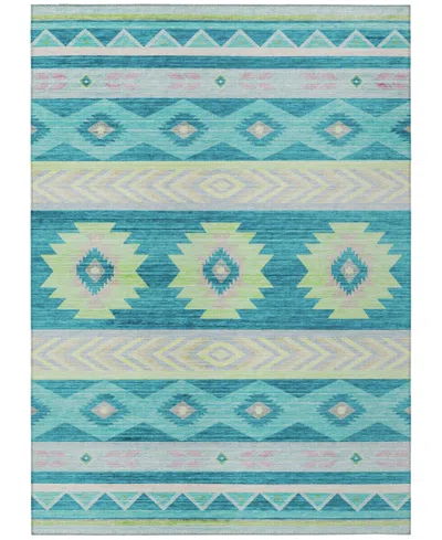 D Style Phoenix Ph3 3' X 5' Area Rug In Teal