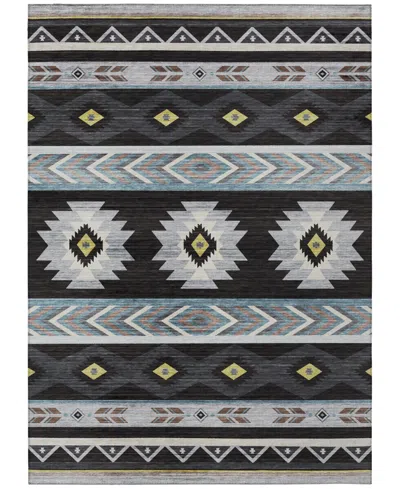 D Style Phoenix Ph3 5' X 7'6" Area Rug In Black