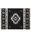 D Style Phoenix Washable Ph4 1'8" X 2'6" Area Rug In Black