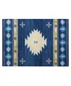 D Style Phoenix Ph4 1'8" X 2'6" Area Rug In Navy