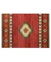 D Style Phoenix Ph4 1'8" X 2'6" Area Rug In Paprika