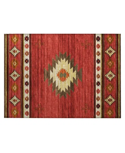D Style Phoenix Ph4 1'8" X 2'6" Area Rug In Paprika