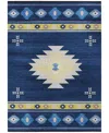 D Style Phoenix Washable Ph4 3' X 5' Area Rug In Navy