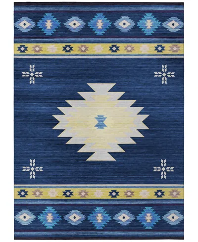 D Style Phoenix Ph4 5' X 7'6" Area Rug In Navy