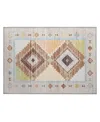 D Style Phoenix Washable Ph2 1'8" X 2'6" Area Rug In Taupe