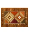 D Style Phoenix Washable Ph2 1'8" X 2'6" Area Rug In Walnut