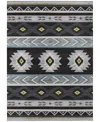D Style Phoenix Washable Ph3 2'6" X 3'10" Area Rug In Black