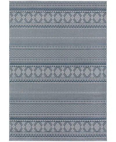D Style Rhodes Rr2 5'1" X 7'5" Area Rug In Blue