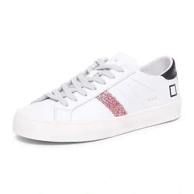 Pre-owned Date 8339at Sneaker Donna D.a.t.e. Hill Low Woman Shoes In Bianco