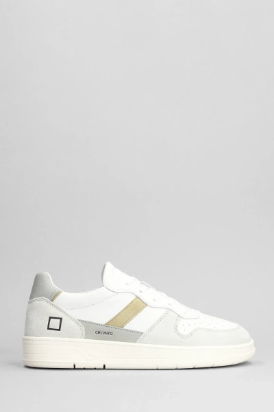 Date Court 2.0 Sneakers In White Suede And Leather