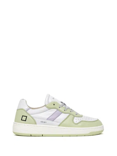 D.a.t.e. Court 2.0 Soft Mint Sneaker In White Mint