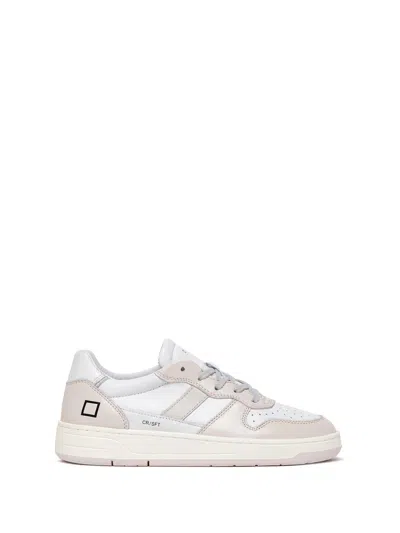 D.a.t.e. Court 2.0 Soft Pink Sneaker In White Pink