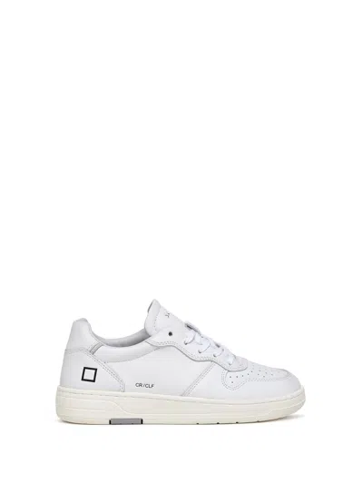 Date Court Sneakers In Leather In White