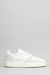 DATE COURT SNEAKERS IN WHITE SUEDE AND LEATHER