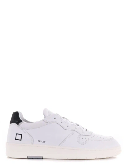 Date Court Sneakers In White Leather