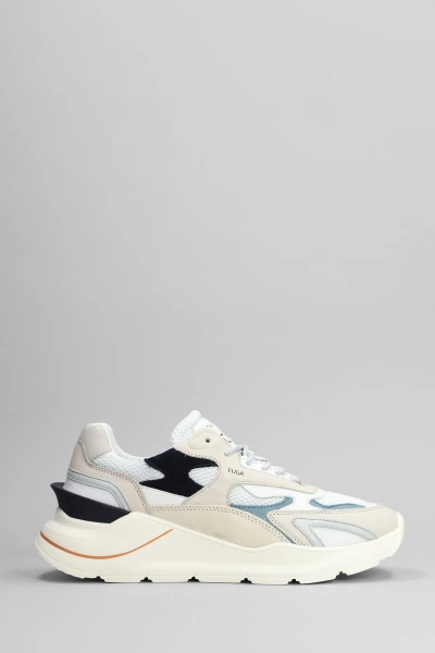 Date Fuga Sneakers In White Leather And Fabric