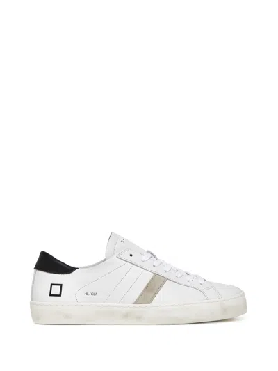 Date Hill Low Sneaker In Leather In White Black