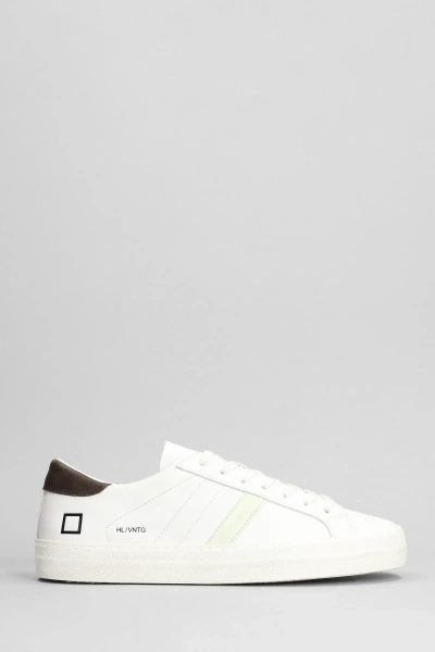 D.a.t.e. Hill Low Sneakers In White Leather
